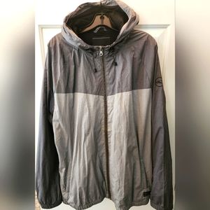 Mens XXL O'Neil TRVLR Windbreaker Jacket Gray White